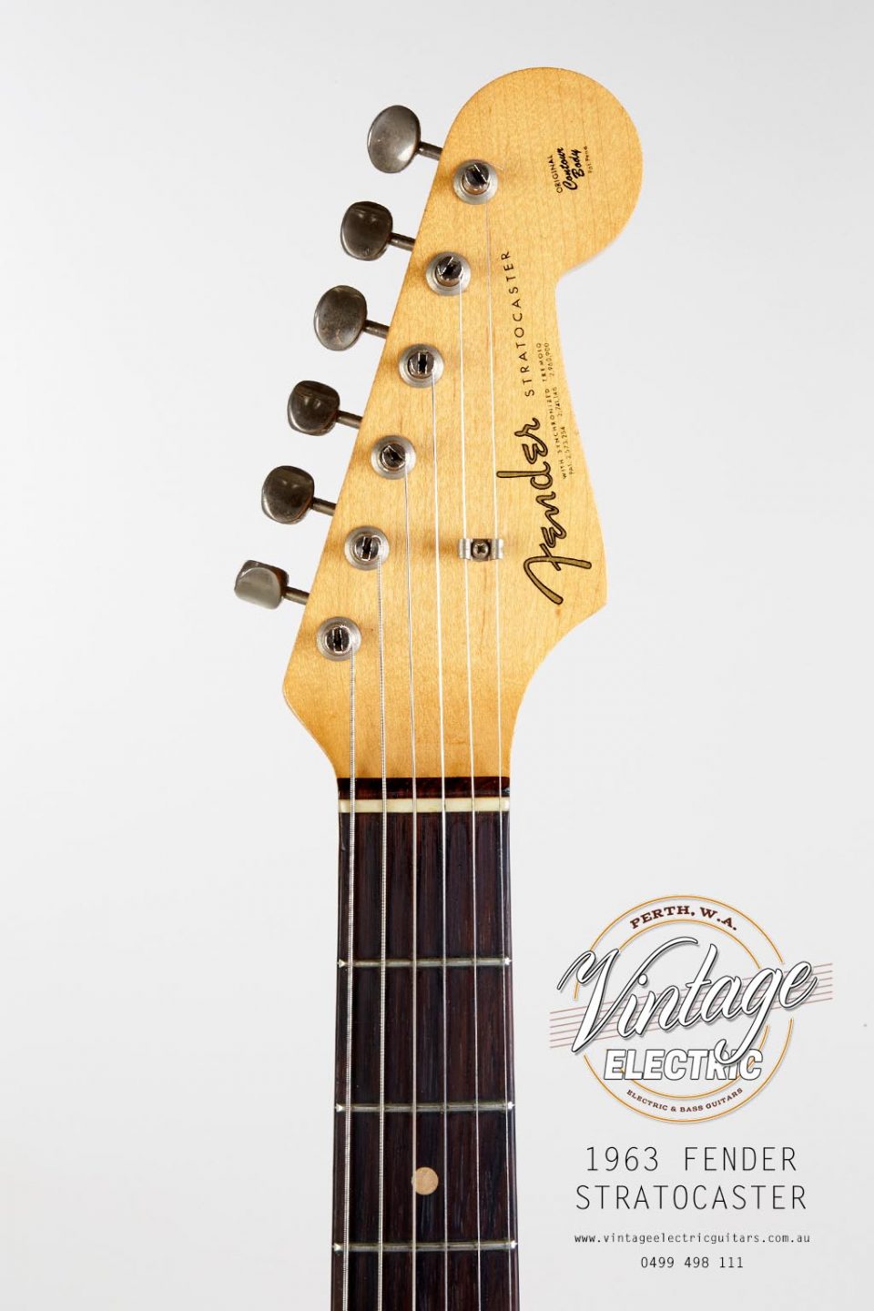USA 1963 Fender Stratocaster Headstock